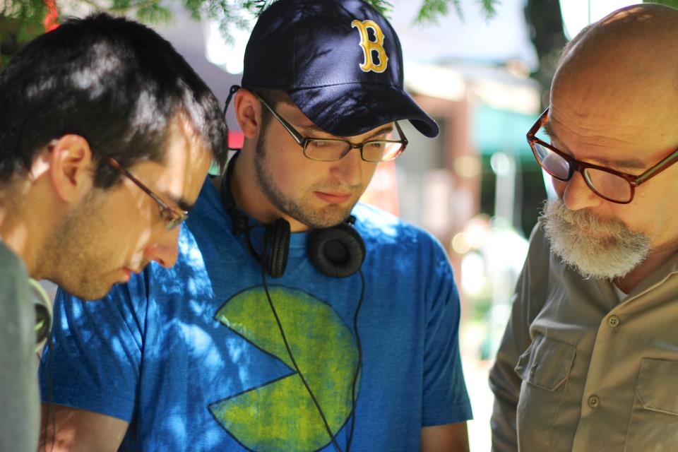 With Michael Pemberton and William G. Utley on the set of 