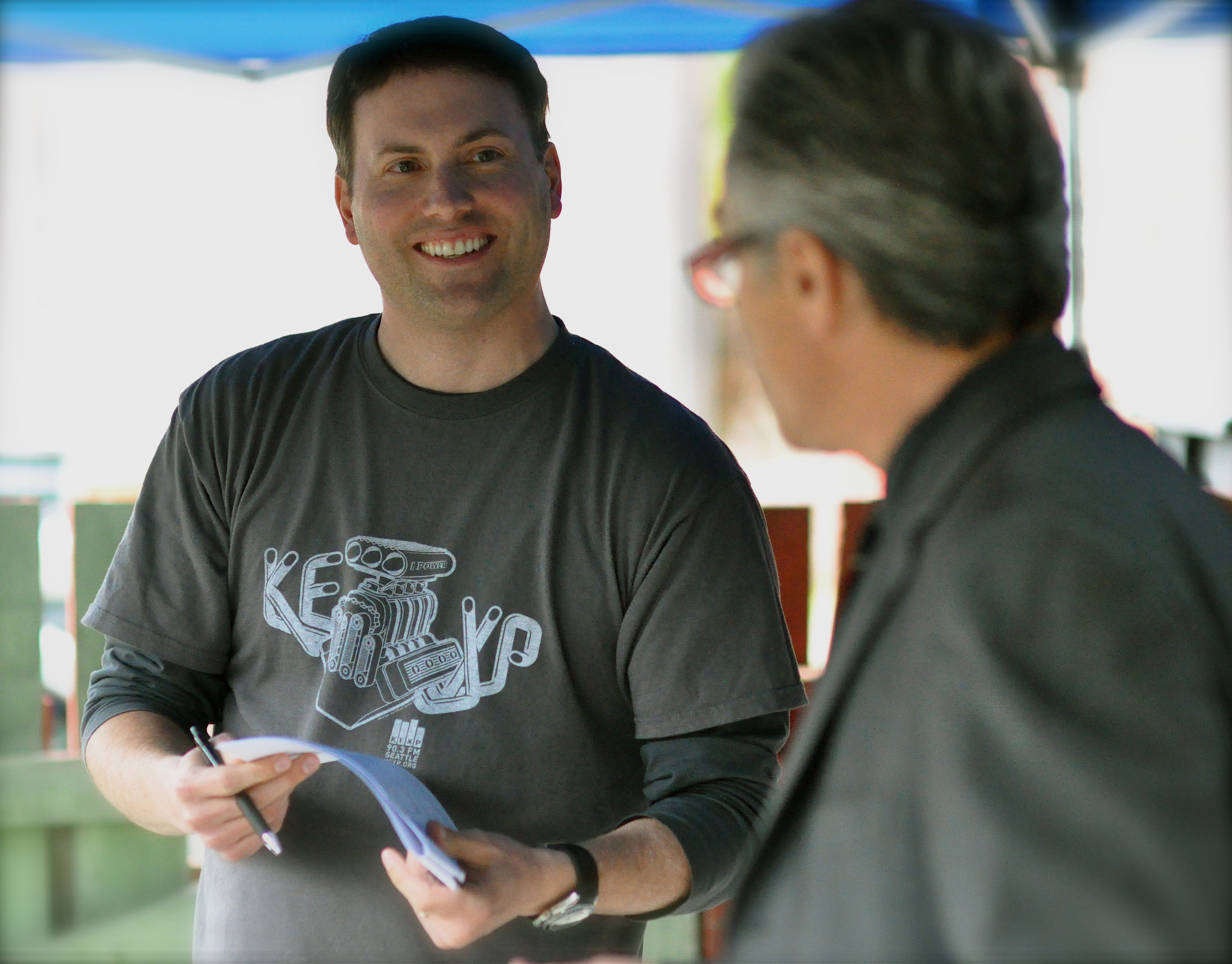 Still of Doug Stapleton and Ces Lombardo on the set of Take 38.