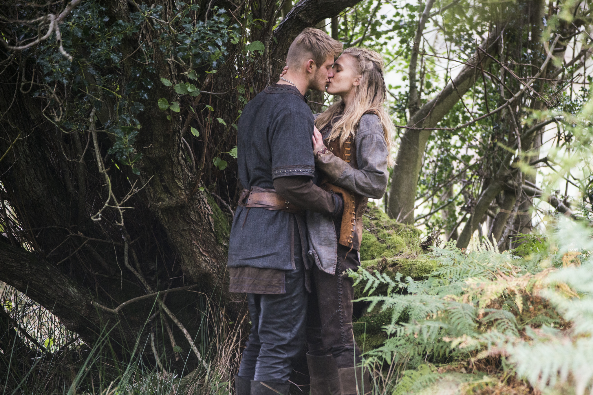 Still of Alexander Ludwig and Gaia Weiss in Vikings (2013)