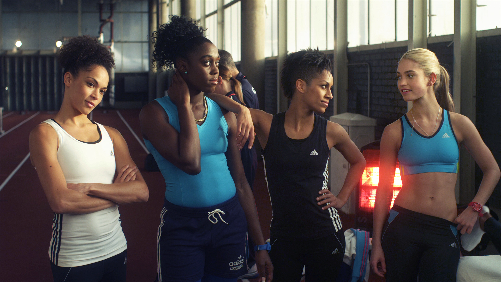 Still of Lashana Lynch, Lily James, Dominique Tipper and Hannah Frankson in Fast Girls (2012)