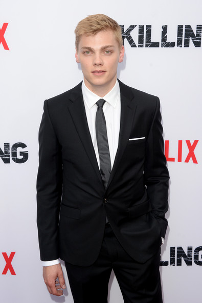 Levi Meaden on the red carpet at the season 4 premiere of The Killing
