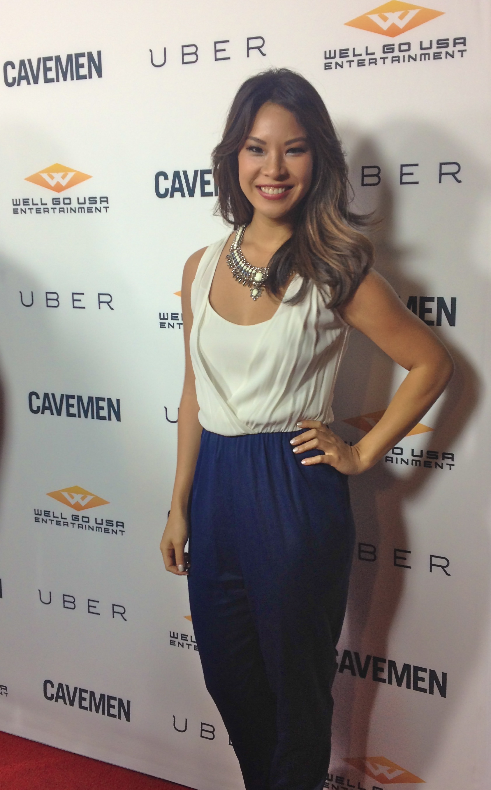 Jessica Chow at the LA movie premiere of Caveman.