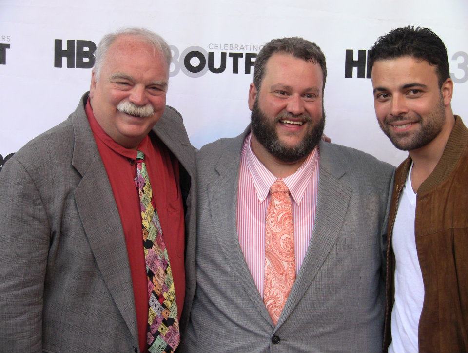 Richard Riehle, director Doug Langway and James Martinez at Outfest 2012 for Bearcity 2, The Proposal premiere