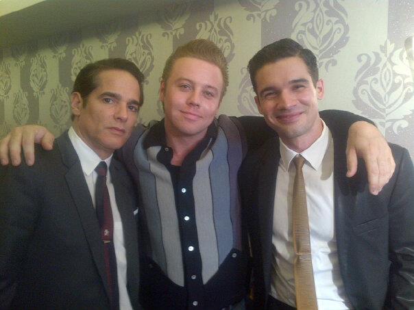 On set for Magic City with Yul Vazquez and Steven Strait