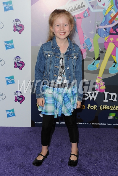 HOLLYWOOD, CA - SEPTEMBER 27: Actress Abigail Zoe Lewis attends the premiere of Hasbro Studios' 'My Little Pony Equestria Girls Rainbow Rocks' at TCL Chinese 6 Theatres on September 27, 2014 in Hollywood, California. (Photo by Angela Weiss/