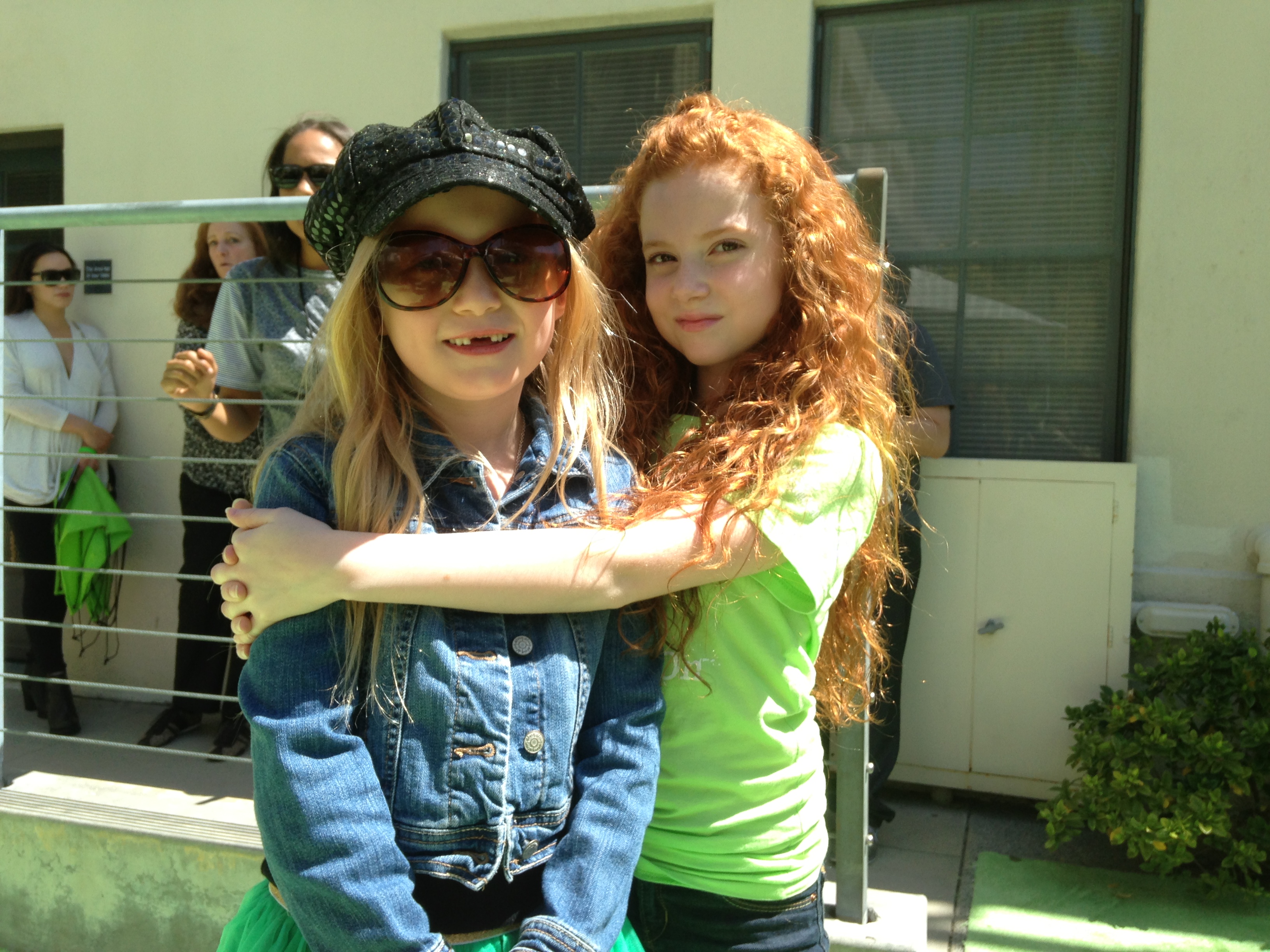 Actress Abigail Zoe Lewis with Francesca Capaldi. Attends Points of Light generationOn Block Party on April 18, 2015 in Los Angeles, California.