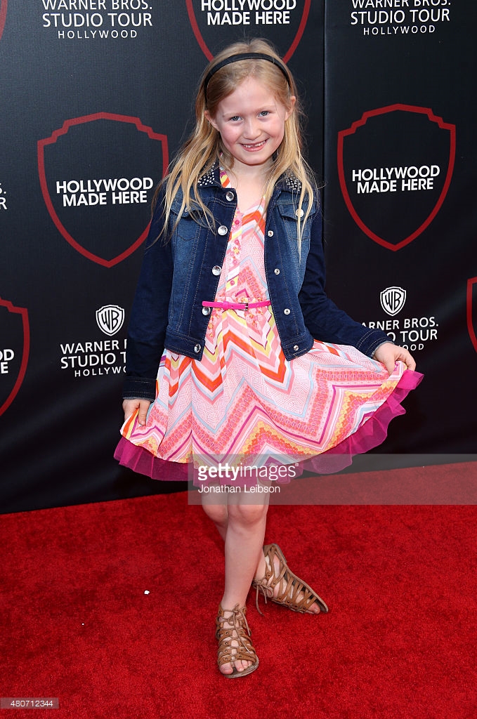 Actress Abigail Zoe Lewis and attends the Warner Bros. Studio Tour Hollywood Expansion Official Unveiling, Stage 48: Script To Screen at Warner Bros. July 14, 2015.