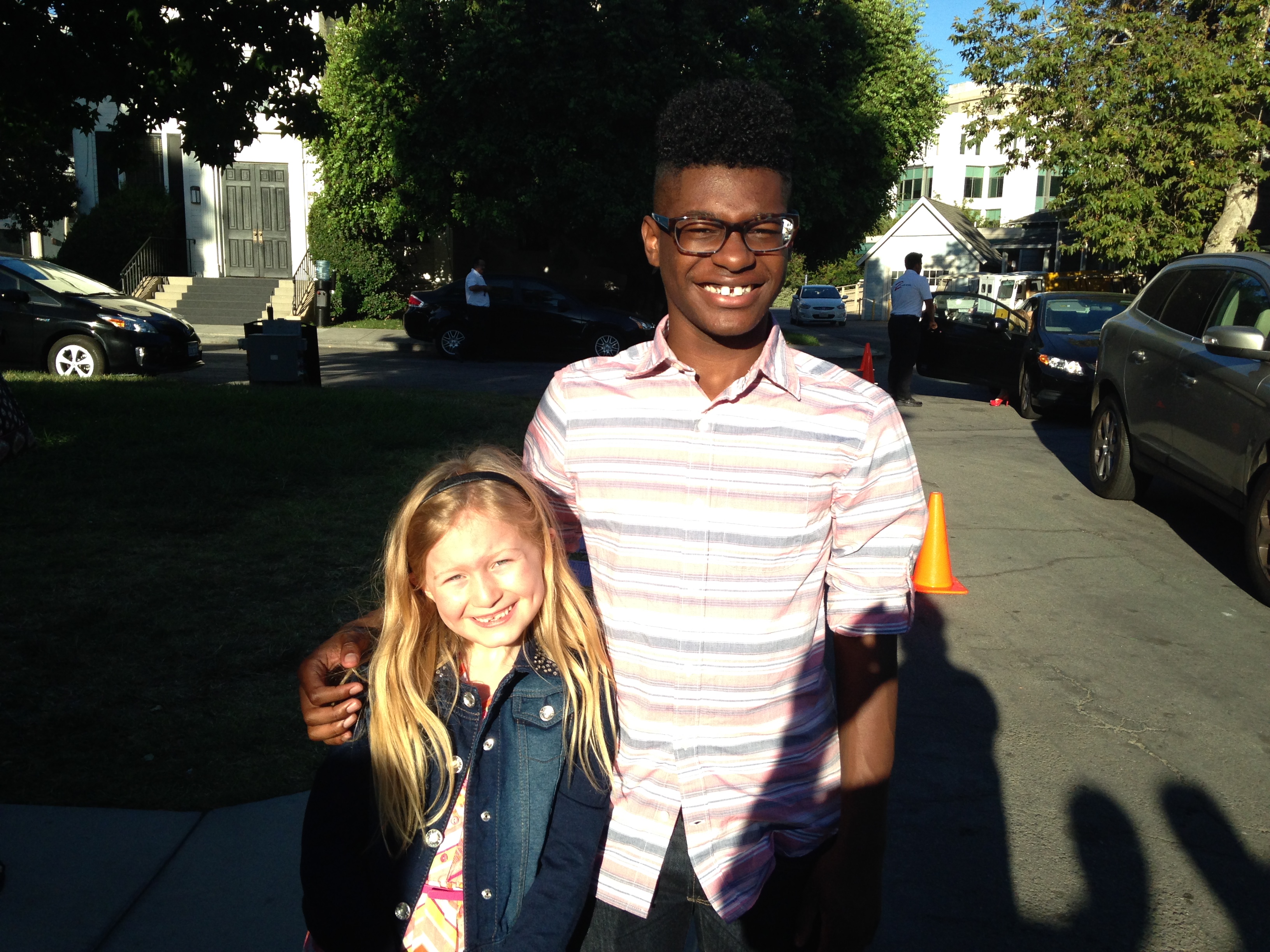 Abigail and Kamil McFadden at Warner Bros. Studio Tour Hollywood Expansion Official Unveiling, Stage 48: Script To Screen. July 14, 2015.