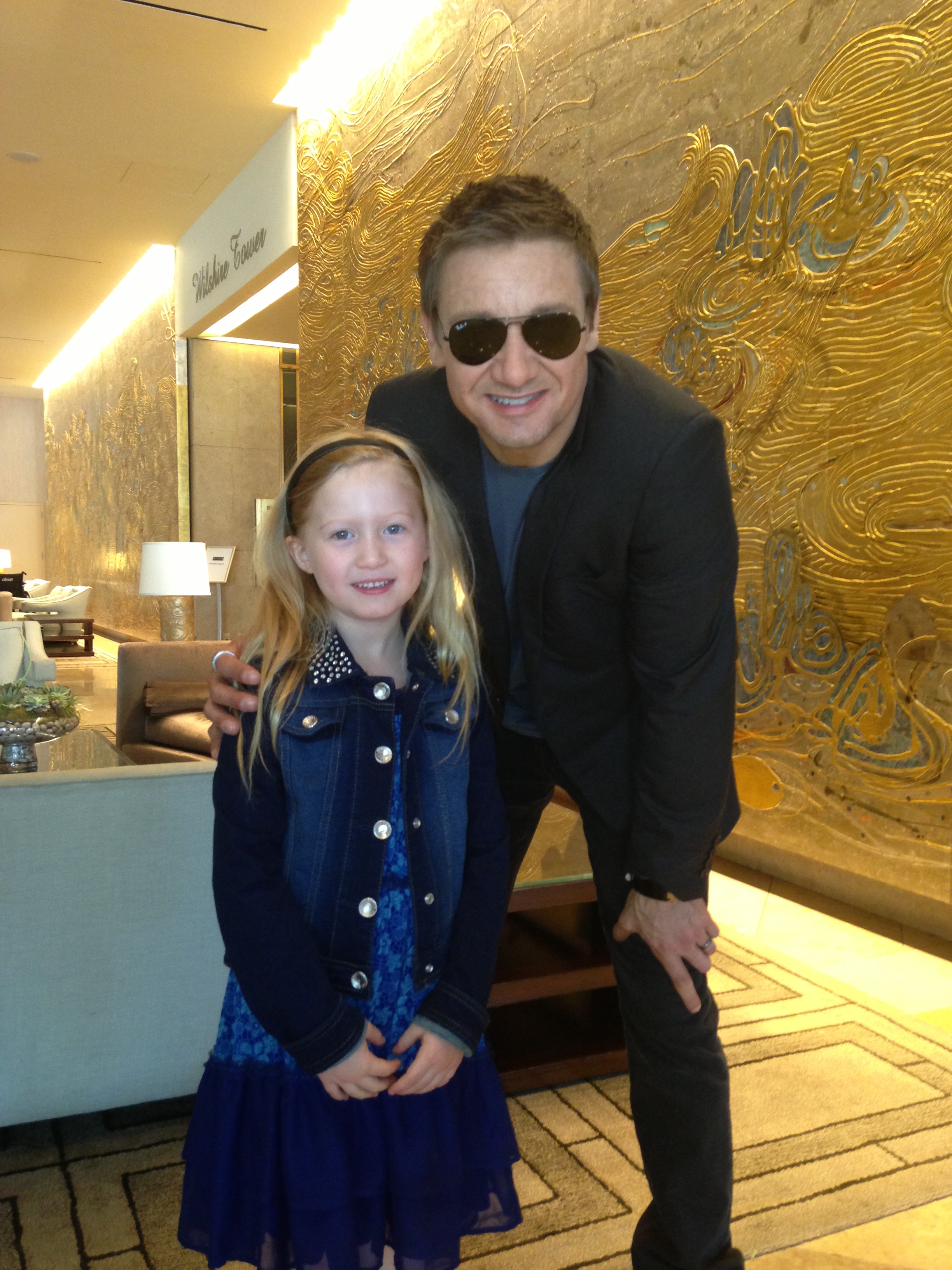 Jeremy Renner & Abigail at Pre Emmy's Beverly Hills' Hilton. August 23, 2014.