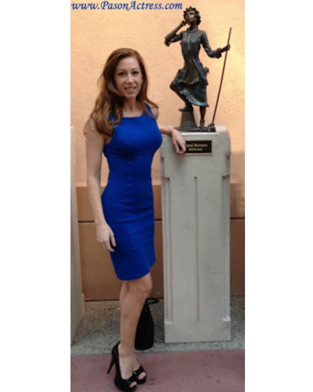 Pason, Carol Burnett statue at Leonard H. Goldenson theater, Character Animation Producers Show.