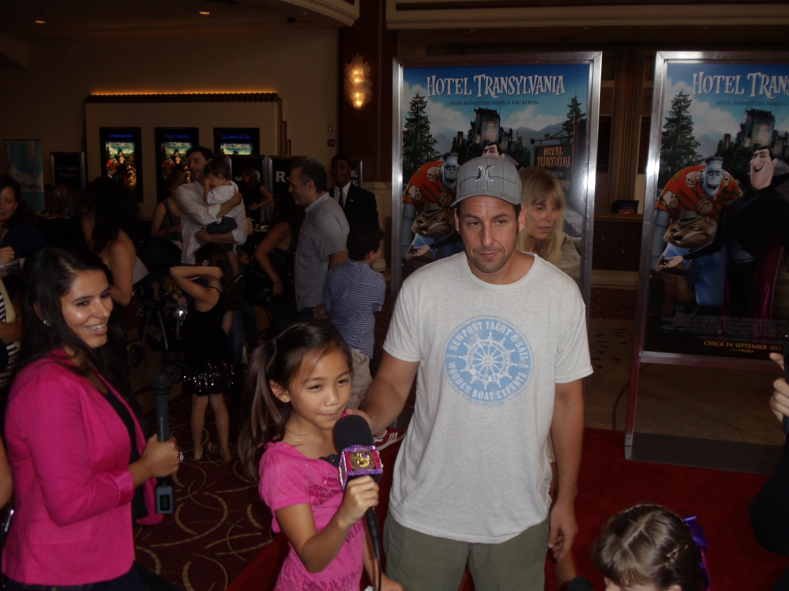 Cheyenne Nguyen Red Carpet interview with Adam Sandlers for Hotel Transylvania
