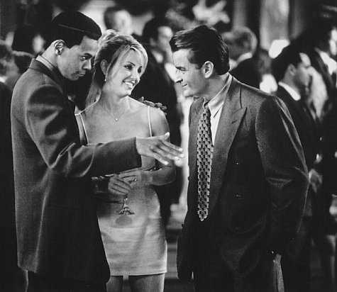 Still of Heather Locklear, Charlie Sheen and Chris Tucker in Money Talks (1997)