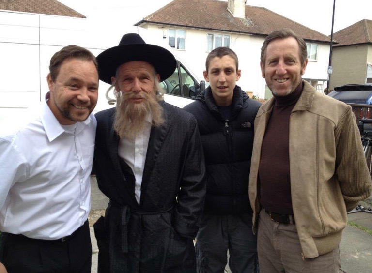 Stephen Graham. Christopher Fairbank, Michael Smiley and Giacomo Mancini On the set of 'Orthodox'