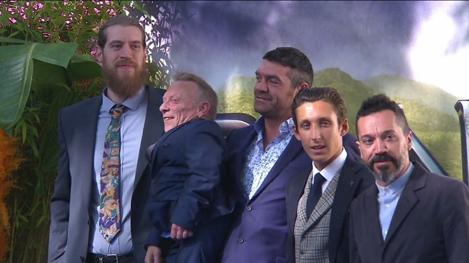 Phill Martin. Jimmy Vee, Spencer Wilding And Giacomo Mancini at the world premiere of 'Pan' (2015)