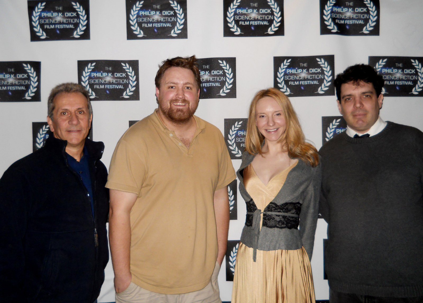 Director Eric Norcross with actors Gerard Adimando, Samantha Rivers Cole & Bill Woods at the screening of LIPSTICK LIES with the Philip K. Dick Science Fiction Film Festival in New York City.