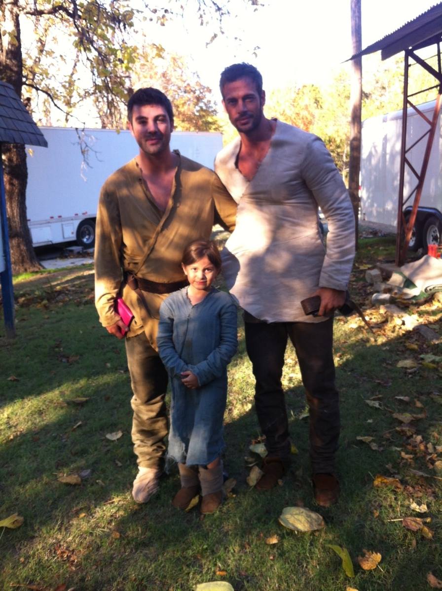 On the set of The Veil with daughter Ava Cevallos & William Levy