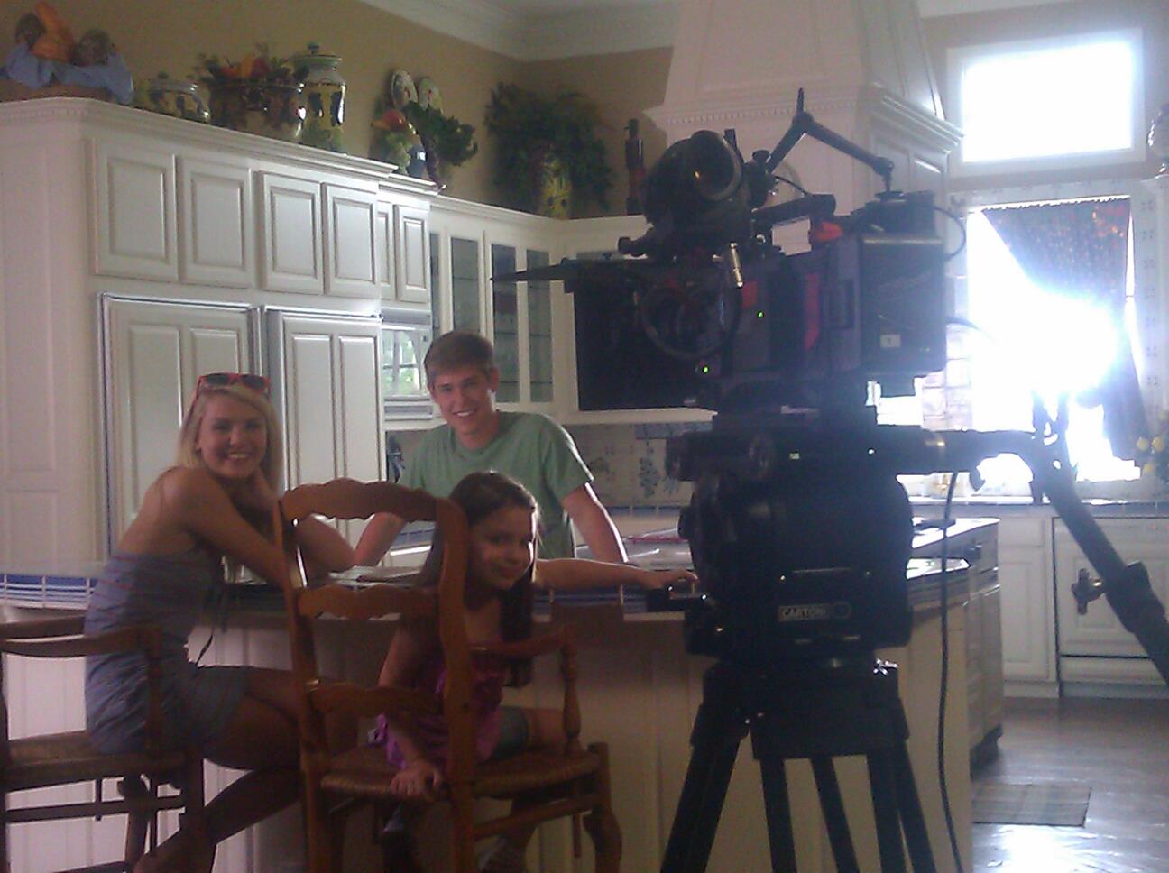 Kenzie on set as Madison Baker filming Adventures of Bailey: A Night in Cowtown