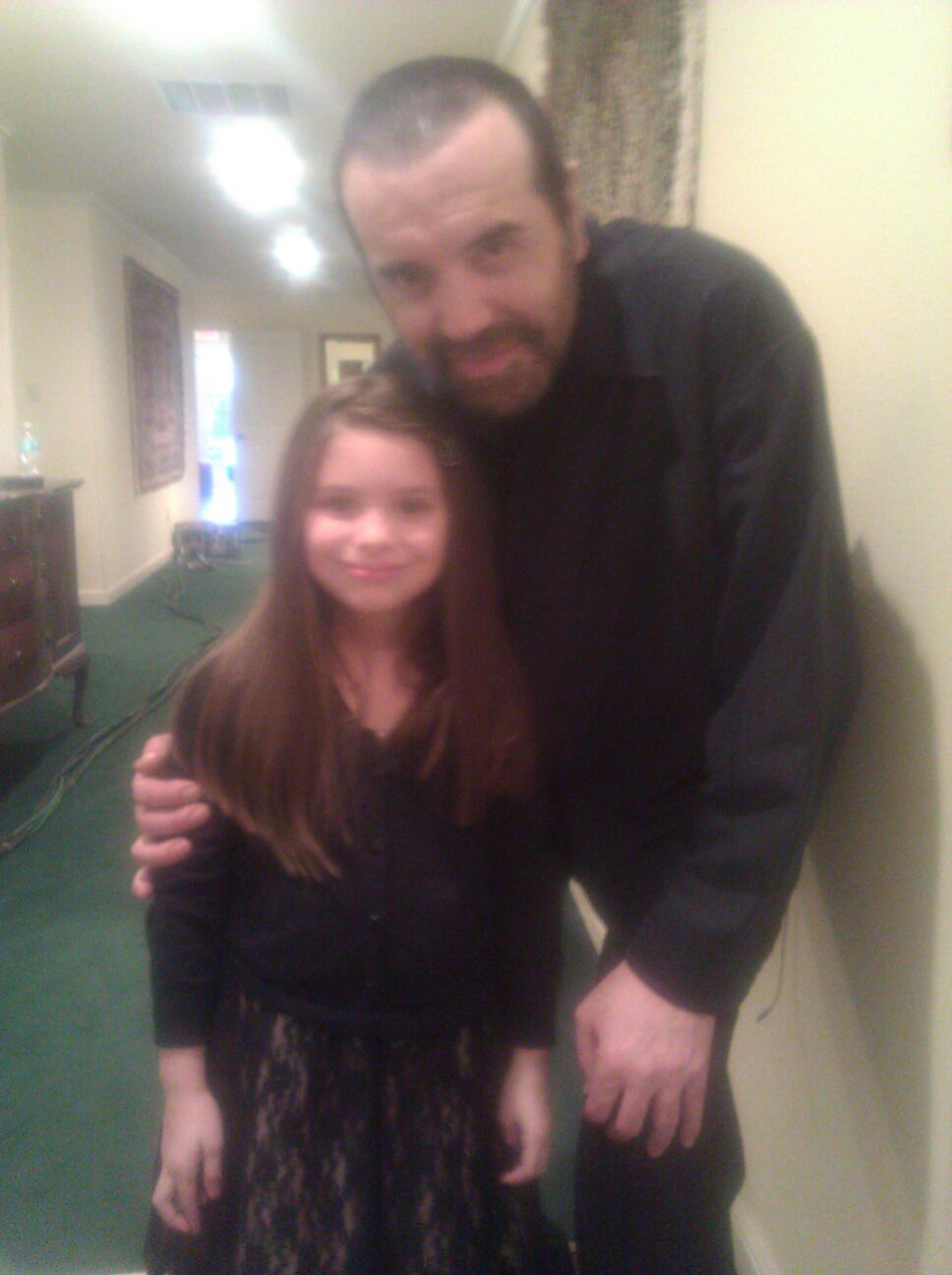 Kenzie with Chazz Palminteri...filming the movie Life Saver