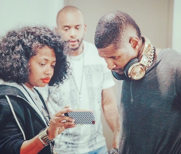 With Usher backstage at the BET Awards prior to performance