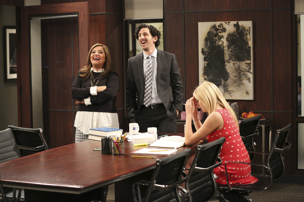 Still of Adam Shapiro, Cristela Alonzo and Justine Lupe in Cristela (2014)