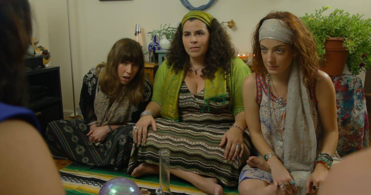 Still of Christine Sinacore with Megan Hayes and Caitlin Barlow in The Real Housewives of Shakespeare.