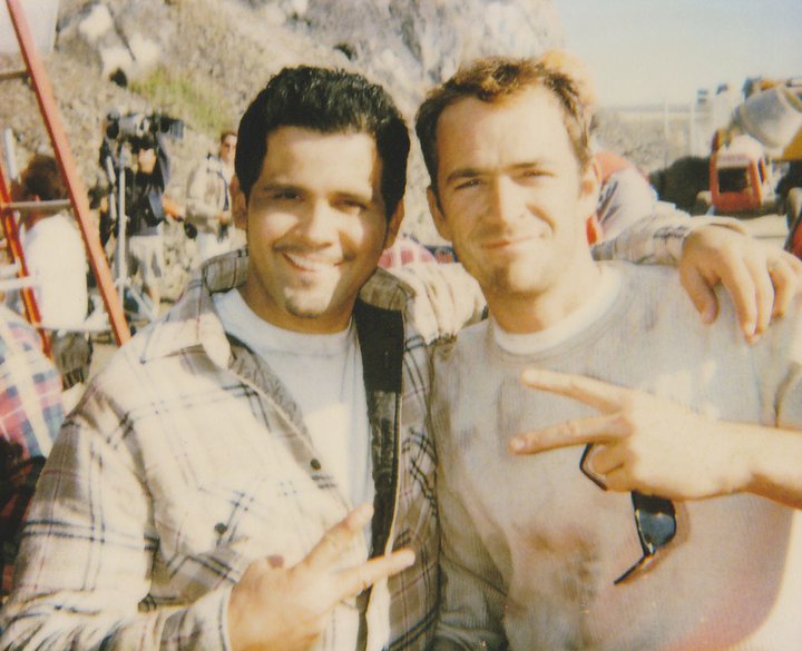 W/ Luke Perry on location