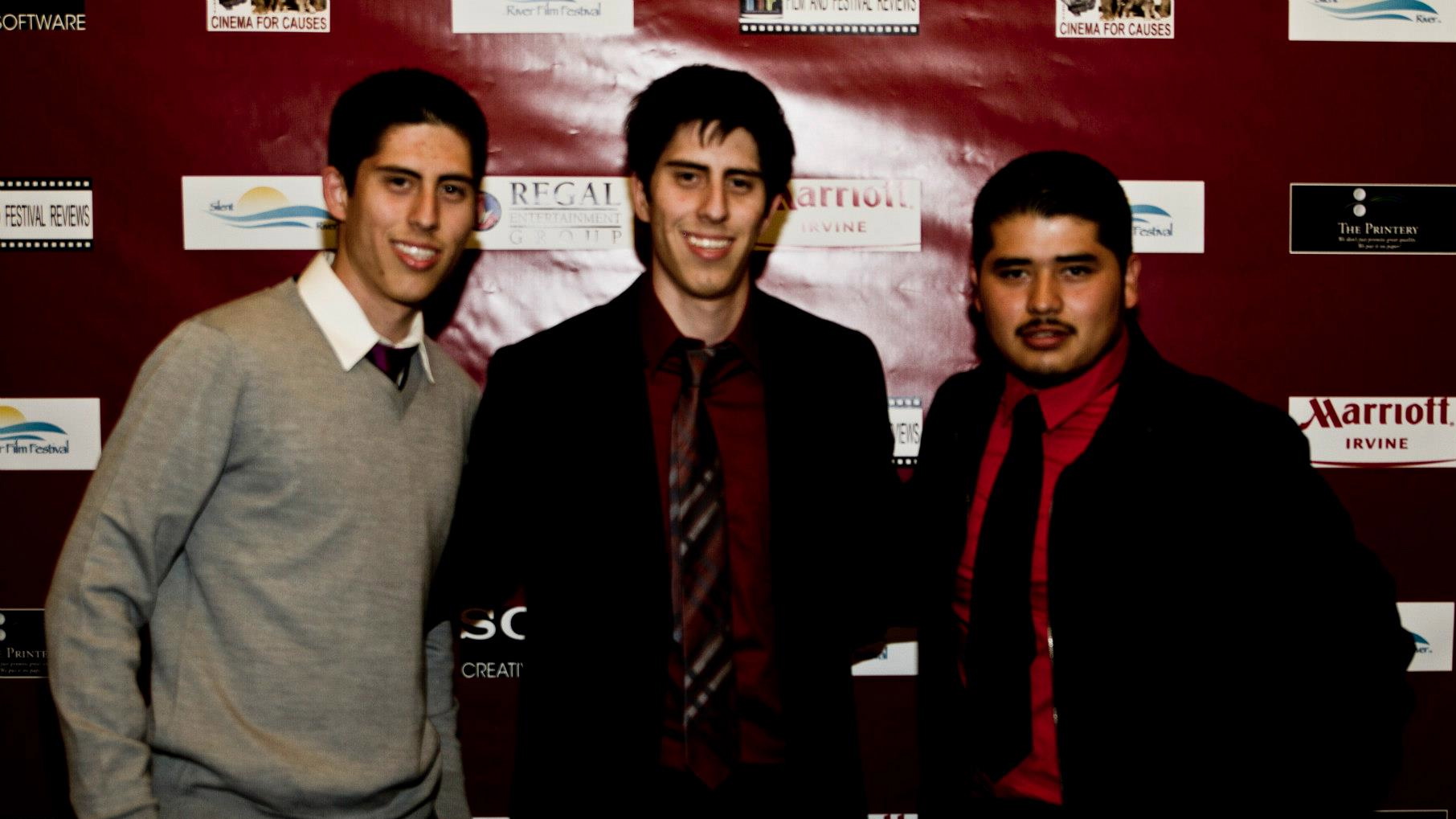 Addison Sandoval with Abraham Sandoval and Doroteo Equihua Jr. at the 2012 Silent River International Film Festival.