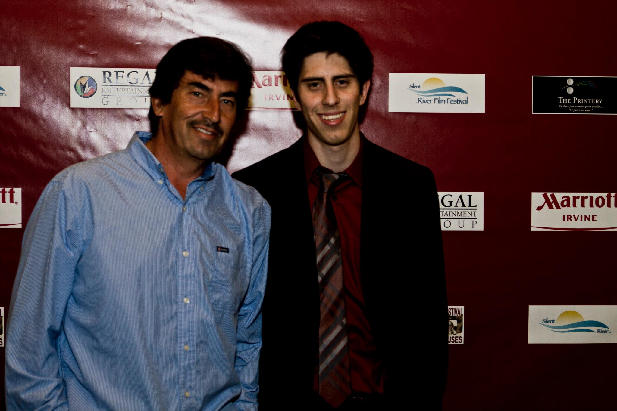 Addison Sandoval with his father, Abraham Sandoval at the 2012 Silent River International Film Festival.