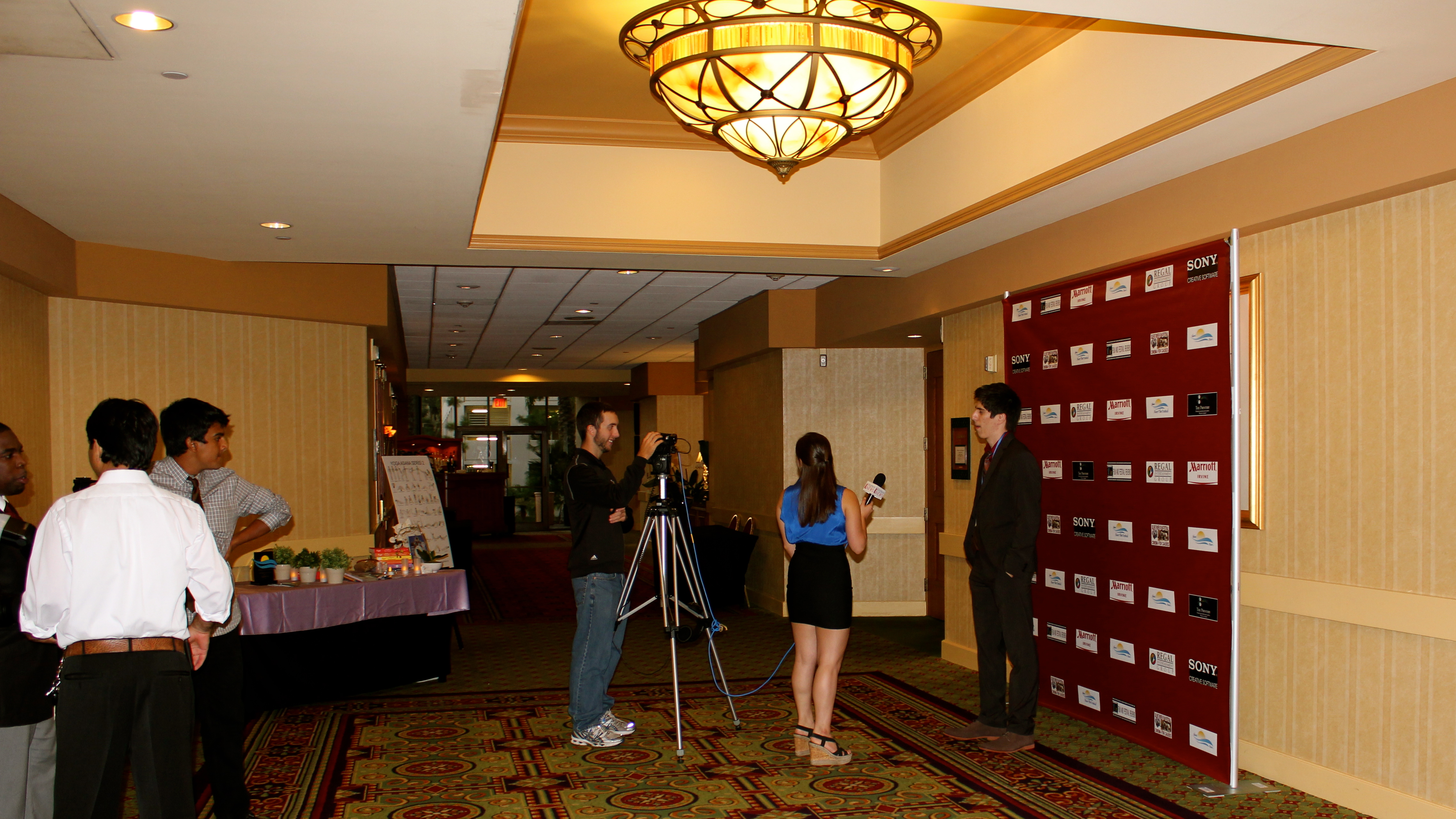 Addison Sandoval being interviewed at the 2012 Silent River International Film Festival.