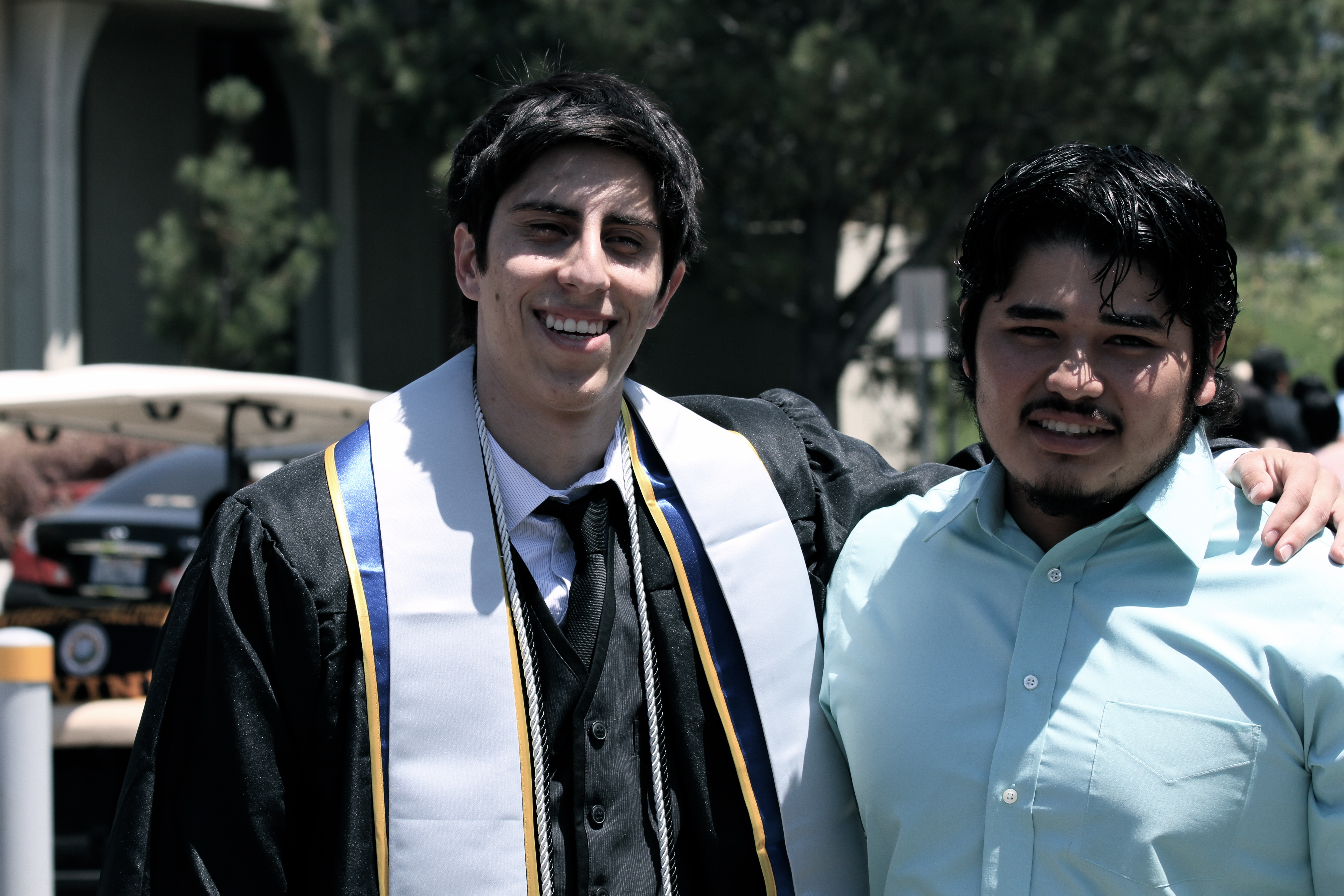 Addison Sandoval with Doroteo Equihua Jr. at the Forty Seventh Annual Commencement at the University of California Irvine 2012.