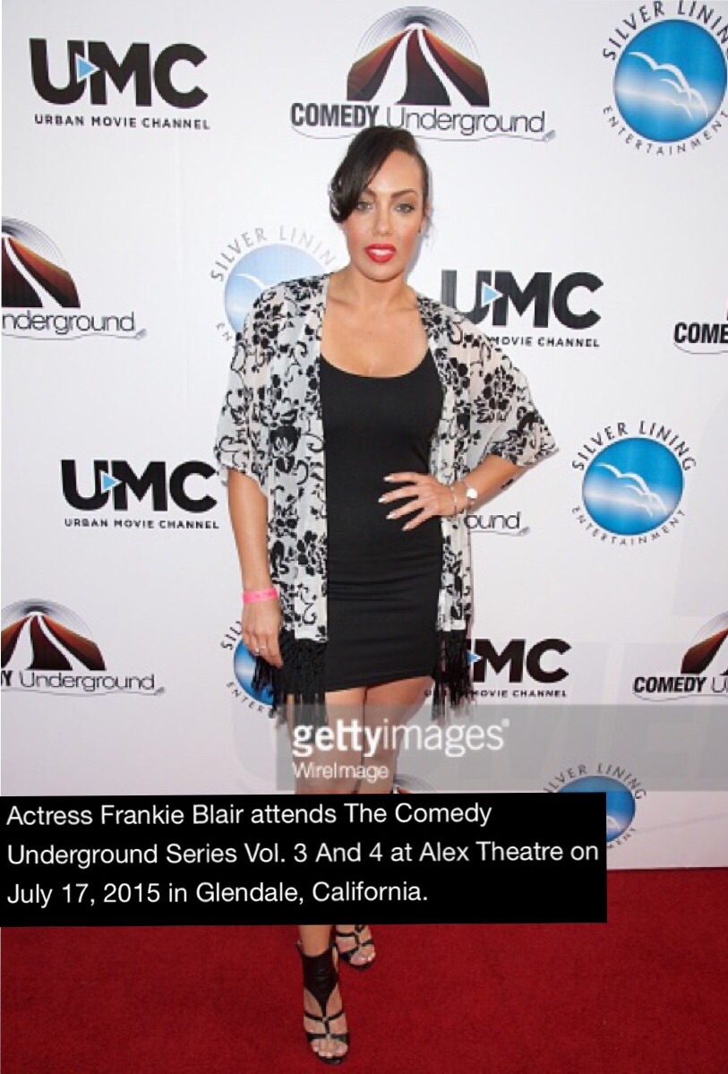 Actress Frankie Blair on the Red Carpet of The Comedy Underground Series Vol. 3 & 4 Live-Taping at Alex Theatre in Glendale, CA
