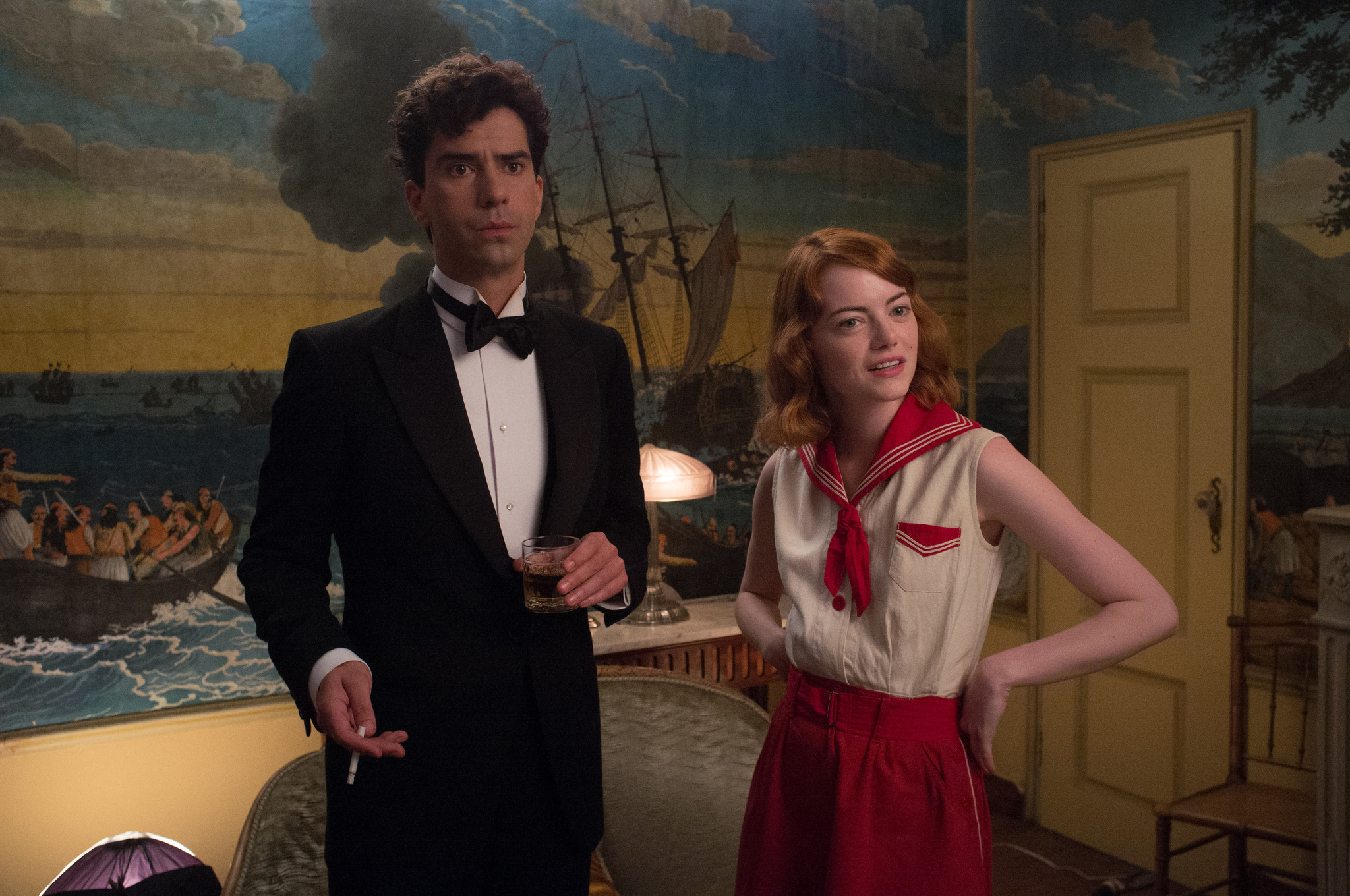 Still of Hamish Linklater and Emma Stone in Menesienos magija (2014)