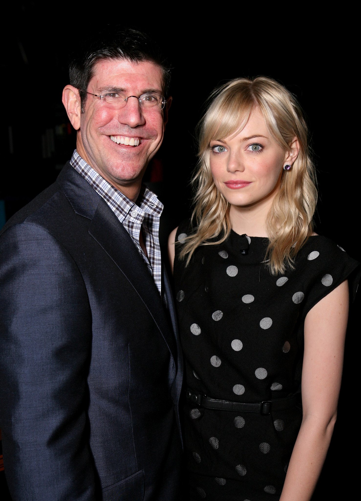 Emma Stone and Rich Ross