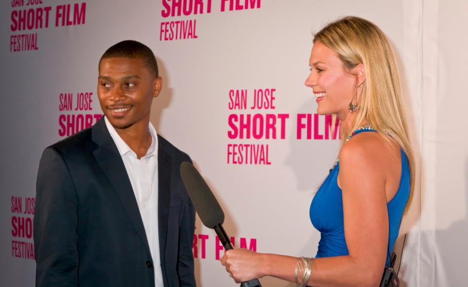 Dawayne Jordan on the red carpet of the 2011 San Jose Short Film Festival.