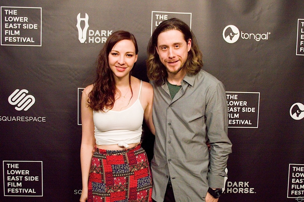 Erin Darke and Johnny Hopkins at 'Sidewalk Traffic' premiere, Lower East Side Film Festival.