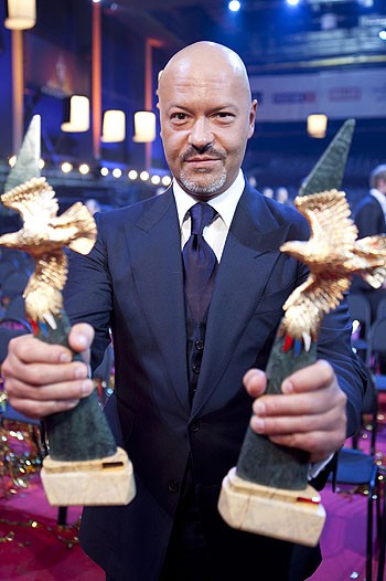 Fedor Bondarchuk with the Golden Eagle award 2011 for the Best Actor in the movie Dva dnya
