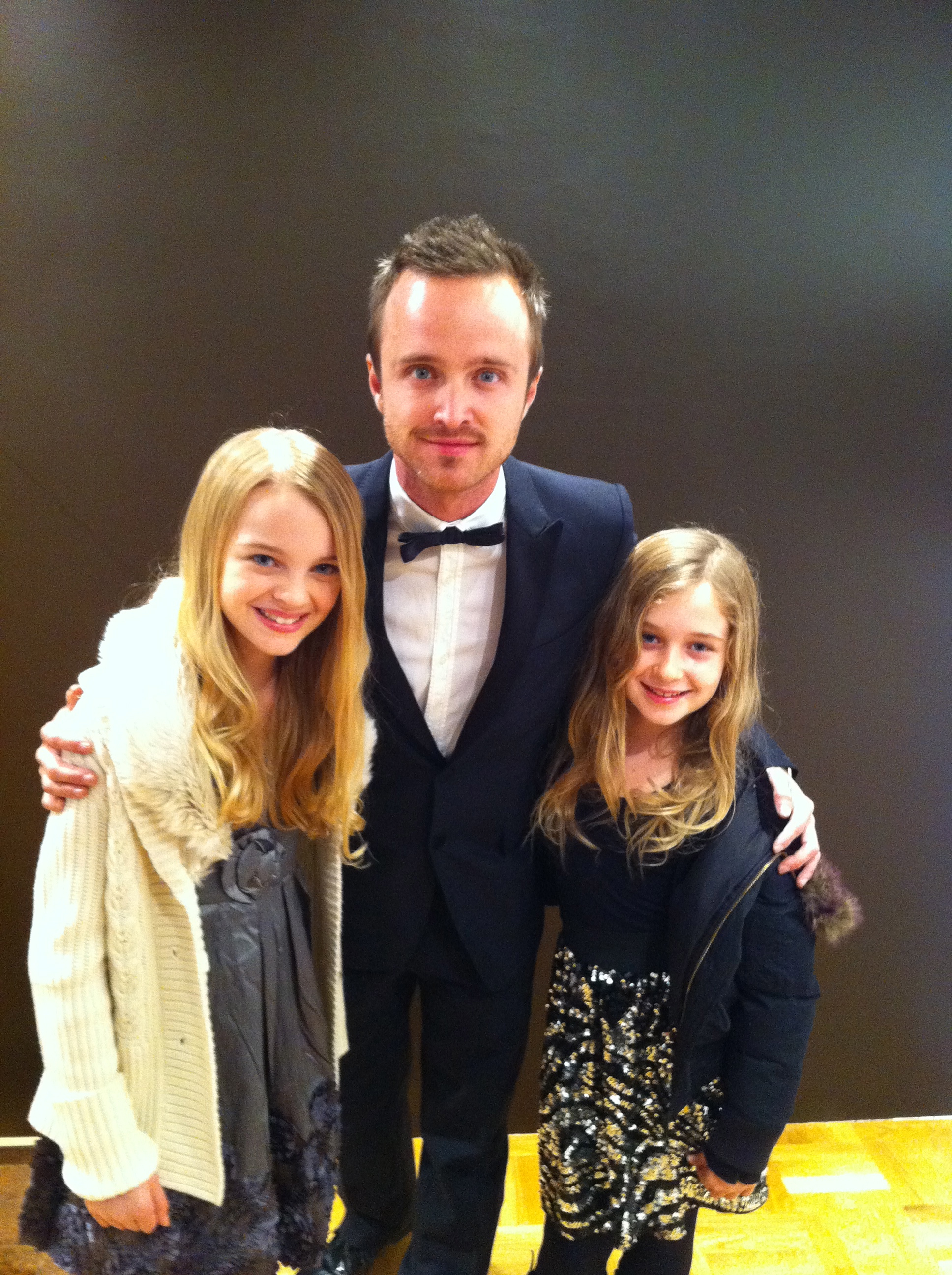 Aaron Paul with Olivia Keegan and Jade Duncan