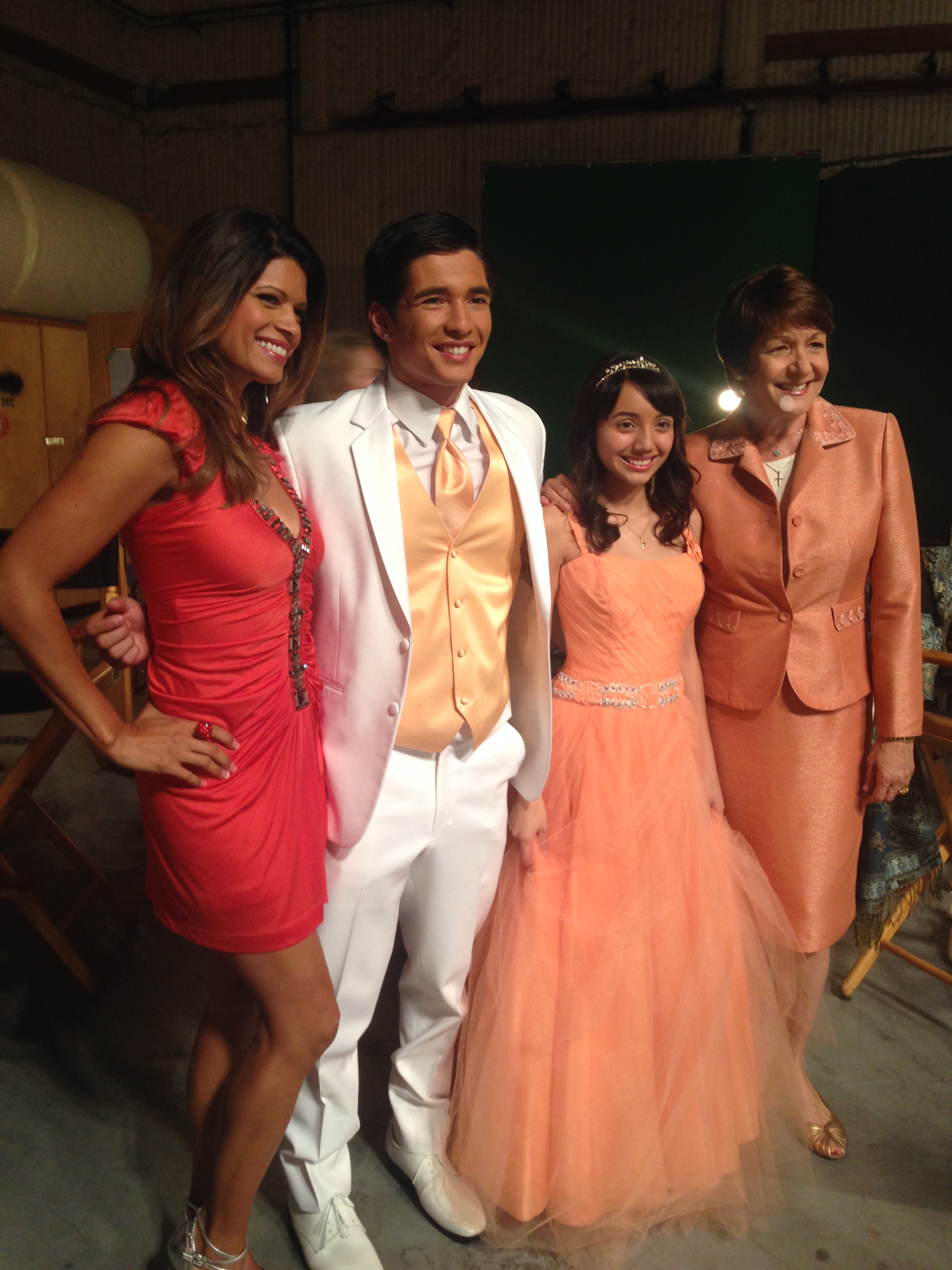 On the set of Jane The Virgin Chapter 2, with Andrea Navedo, Ivonne Coll, Montse Hernandez