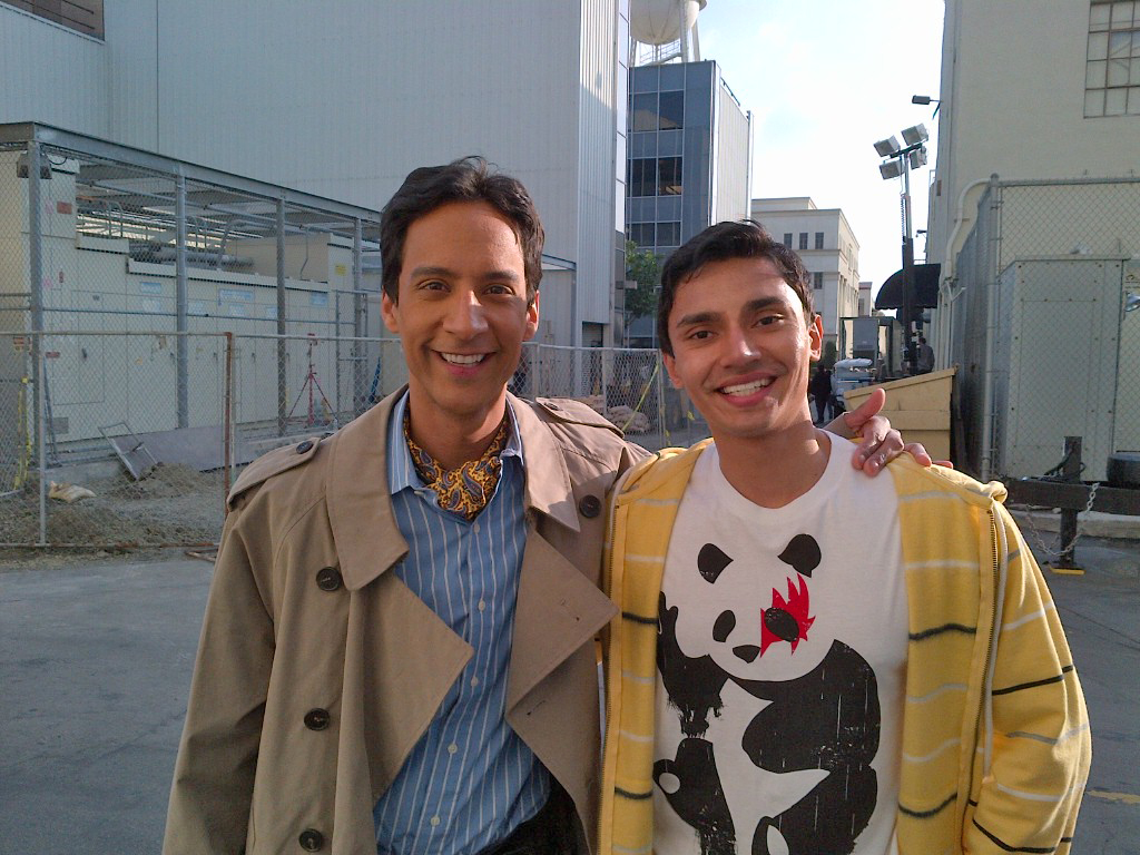 With Danny Pudi at Paramount on set of Community