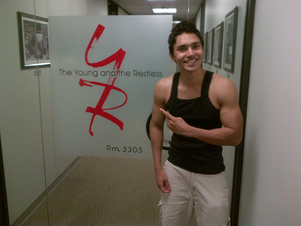 At CBS Studios to film The Young and the Restless