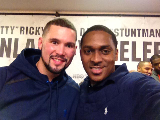 3 Time ABA Heavy Weight Champ, Tony Bellew and I, on set of Creed.