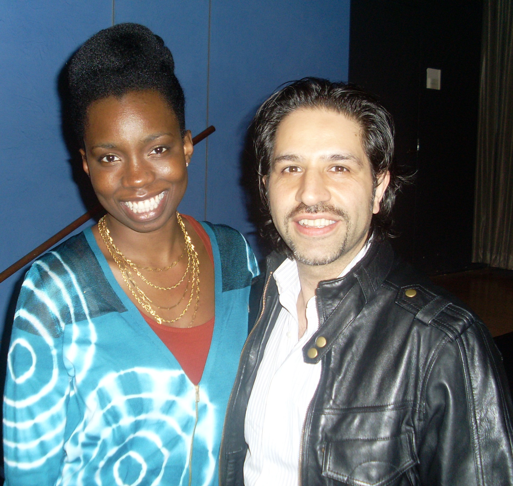 Actor Adepero Oduye and Frank Zandi