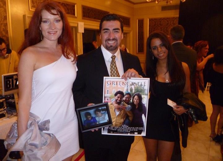 At the Green Castle Red Carpet Premiere with my talent manager Manuel Poblete and actress Renee Michelle.