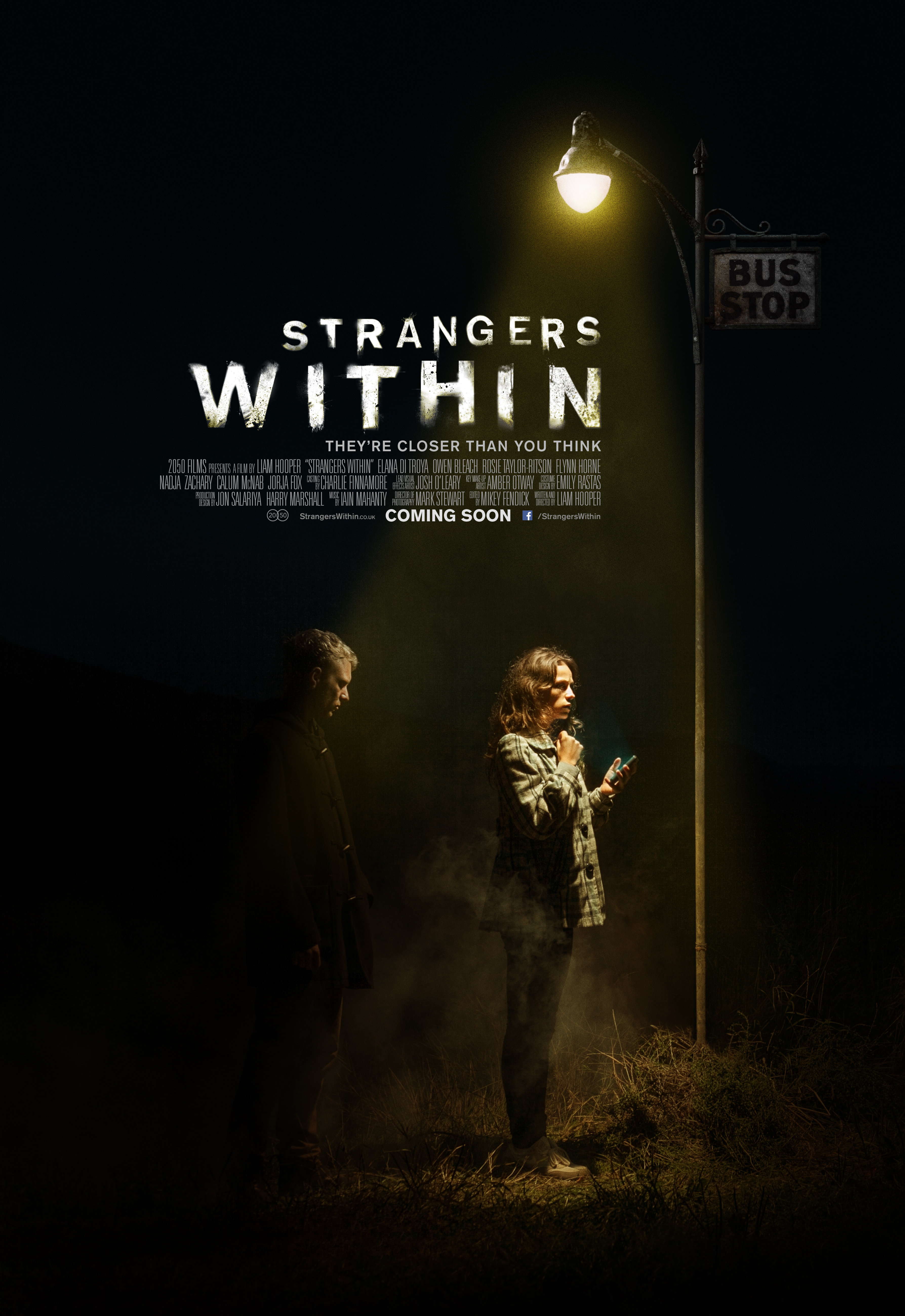Liam Hooper, Elana Di Troya and Owen Bleach in Strangers Within (2016)