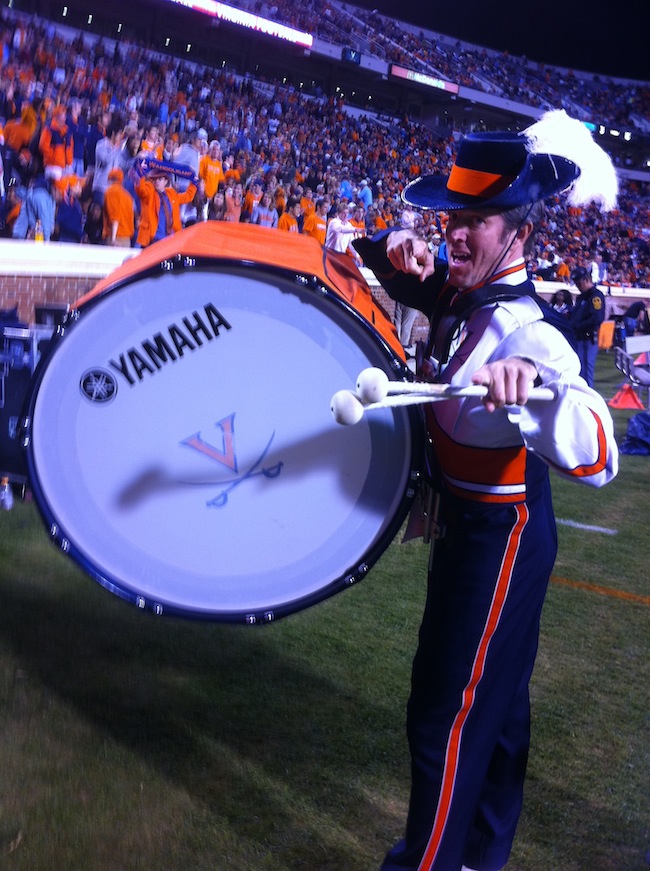 Hosting the multiple Emmy Award winning ACC ROAD TRIP from UVA as a member of the marching band