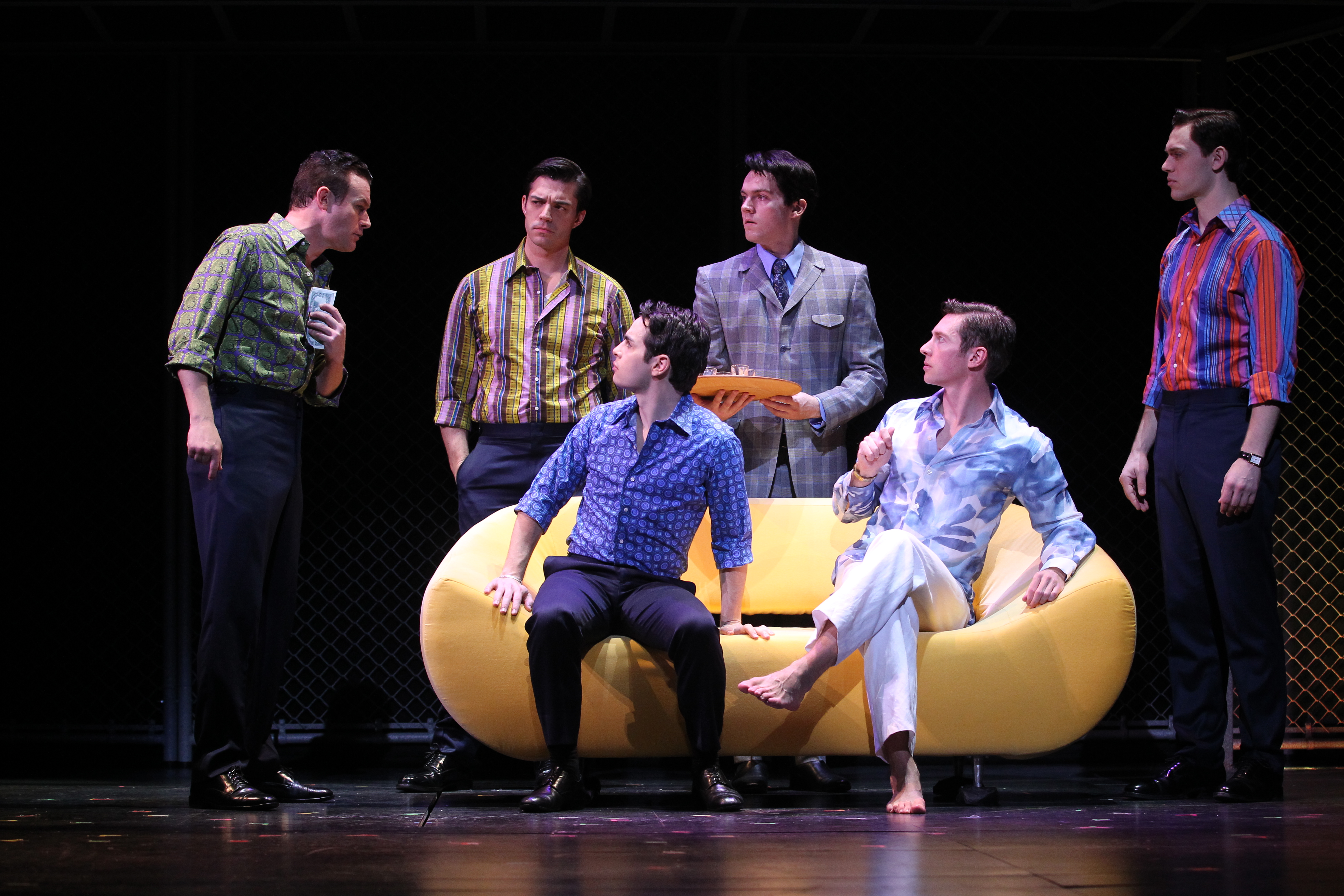 As Bob Crewe (seated, at right) in JERSEY BOYS