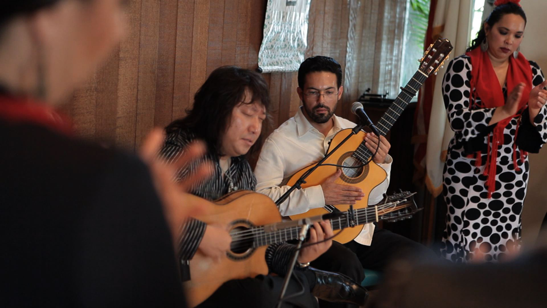 Jose Tanaka, Gabriel Lautaro Osuna & Vanessa Acosta Albalos in KUMPANIA Flamenco Los Angeles