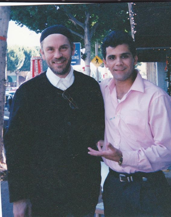me and John Malkovich on larchmont in Hollywood