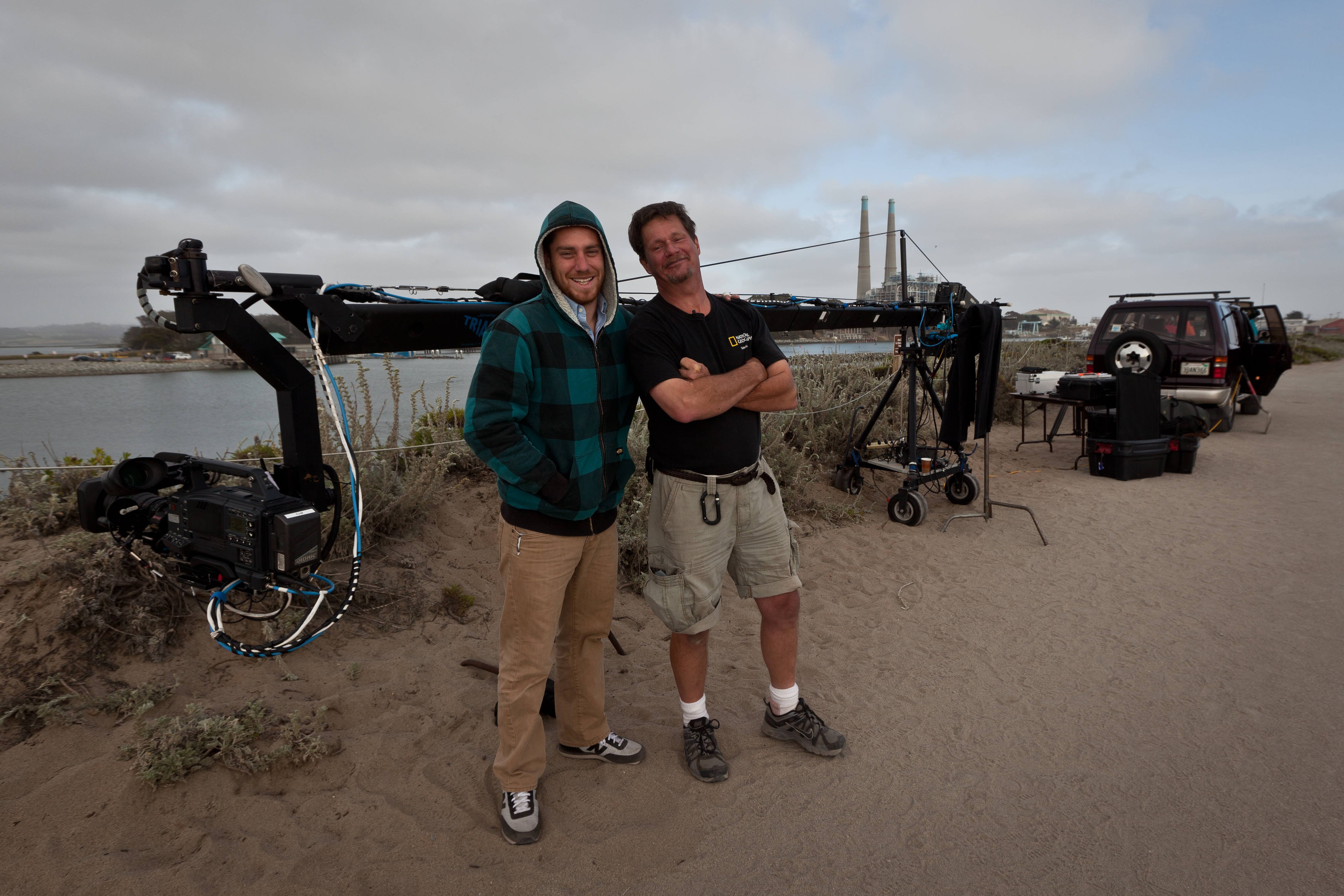 Chris Siracuse and Phillip Powell on the set of Otter 501.