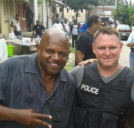 With Charles Dutton On-Set